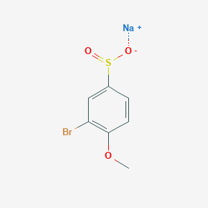 molecular formula C7H6BrNaO3S B13236755 Sodium 3-bromo-4-methoxybenzene-1-sulfinate 