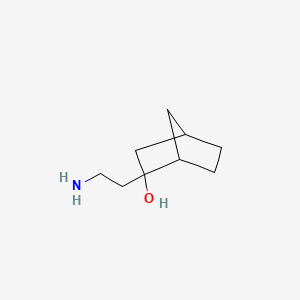 molecular formula C9H17NO B13236760 2-(2-Aminoethyl)bicyclo[2.2.1]heptan-2-ol 