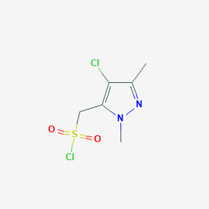 (4-chloro-1,3-dimethyl-1H-pyrazol-5-yl)methanesulfonyl chloride