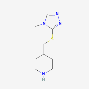 4-([(4-Methyl-4H-1,2,4-triazol-3-YL)sulfanyl]methyl)piperidine