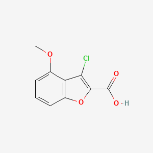 molecular formula C10H7ClO4 B13236871 3-Chloro-4-methoxy-1-benzofuran-2-carboxylic acid 