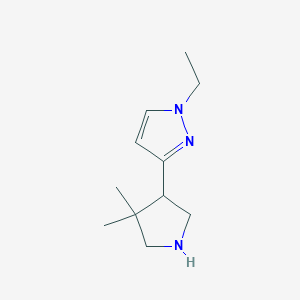 3-(4,4-Dimethylpyrrolidin-3-yl)-1-ethyl-1H-pyrazole