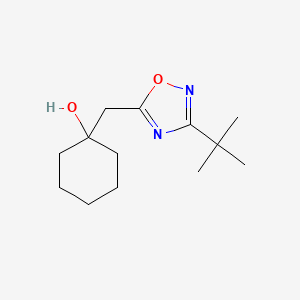 1-[(3-tert-Butyl-1,2,4-oxadiazol-5-yl)methyl]cyclohexan-1-ol