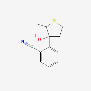 2-(3-Hydroxy-2-methylthiolan-3-yl)benzonitrile