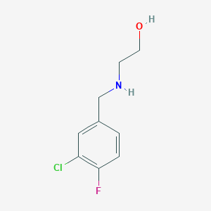 2-{[(3-Chloro-4-fluorophenyl)methyl]amino}ethan-1-ol