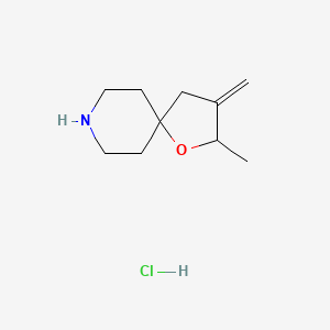 molecular formula C10H18ClNO B13236941 2-Methyl-3-methylidene-1-oxa-8-azaspiro[4.5]decane hydrochloride 