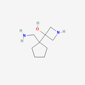 3-[1-(Aminomethyl)cyclopentyl]azetidin-3-ol