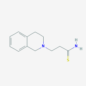 molecular formula C12H16N2S B13236975 3-(1,2,3,4-Tetrahydroisoquinolin-2-YL)propanethioamide 