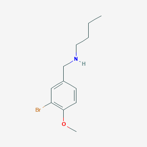 molecular formula C12H18BrNO B13236995 [(3-Bromo-4-methoxyphenyl)methyl](butyl)amine 