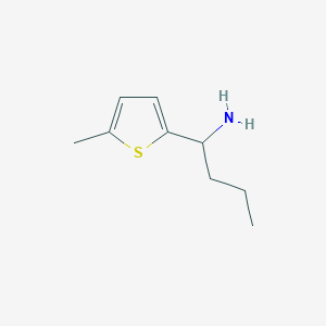 molecular formula C9H15NS B13237087 1-(5-Methyl-2-thienyl)butylamine 