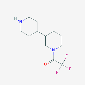 molecular formula C12H19F3N2O B13237138 2,2,2-Trifluoro-1-[3-(piperidin-4-yl)piperidin-1-yl]ethan-1-one 