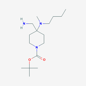 Tert-butyl 4-(aminomethyl)-4-[butyl(methyl)amino]piperidine-1-carboxylate