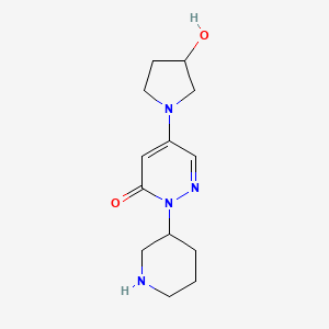 5-(3-Hydroxypyrrolidin-1-yl)-2-(piperidin-3-yl)-2,3-dihydropyridazin-3-one