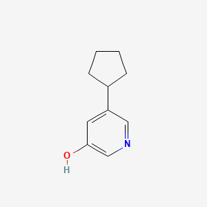 molecular formula C10H13NO B13237158 5-Cyclopentylpyridin-3-ol 