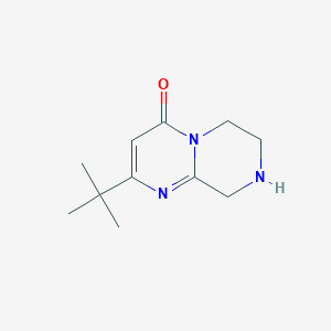 2-tert-Butyl-4H,6H,7H,8H,9H-pyrimido[1,2-a]piperazin-4-one