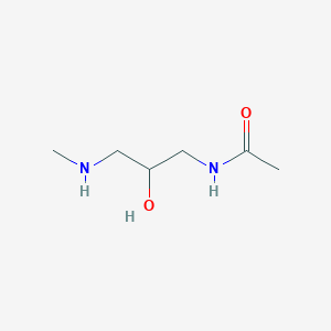 molecular formula C6H14N2O2 B13237170 N-[2-Hydroxy-3-(methylamino)propyl]acetamide 