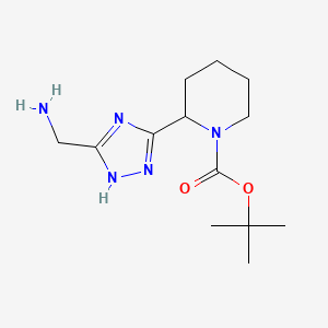 tert-Butyl 2-[5-(aminomethyl)-1H-1,2,4-triazol-3-yl]piperidine-1-carboxylate