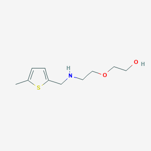 molecular formula C10H17NO2S B13237186 2-(2-{[(5-Methylthiophen-2-yl)methyl]amino}ethoxy)ethan-1-ol 