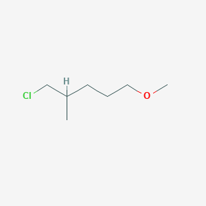 molecular formula C7H15ClO B13237187 1-Chloro-5-methoxy-2-methylpentane 