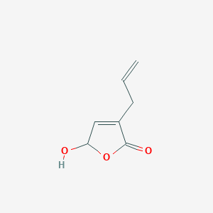 molecular formula C7H8O3 B13237194 5-Hydroxy-3-(prop-2-en-1-yl)-2,5-dihydrofuran-2-one 