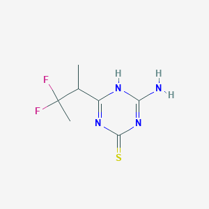 4-Amino-6-(3,3-difluorobutan-2-yl)-1,3,5-triazine-2-thiol