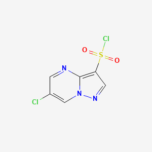 molecular formula C6H3Cl2N3O2S B13237203 6-Chloropyrazolo[1,5-a]pyrimidine-3-sulfonyl chloride 