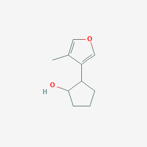 molecular formula C10H14O2 B13237215 2-(4-Methylfuran-3-yl)cyclopentan-1-ol 