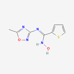 N-hydroxy-N'-(5-methyl-1,2,4-oxadiazol-3-yl)thiophene-2-carboximidamide