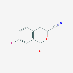 7-Fluoro-1-oxo-3,4-dihydro-1H-2-benzopyran-3-carbonitrile