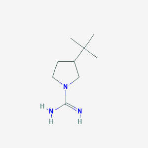 molecular formula C9H19N3 B13237335 3-Tert-butylpyrrolidine-1-carboximidamide 