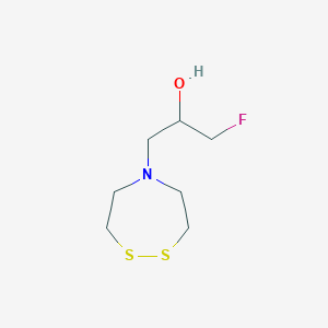 molecular formula C7H14FNOS2 B13237429 1-(1,2,5-Dithiazepan-5-yl)-3-fluoropropan-2-ol 