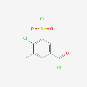 4-Chloro-3-(chlorosulfonyl)-5-methylbenzoyl chloride