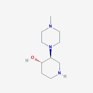 molecular formula C10H21N3O B13237482 (3S,4S)-3-(4-Methylpiperazin-1-yl)piperidin-4-ol 