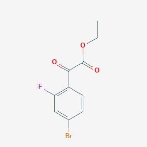 molecular formula C10H8BrFO3 B1323749 4-溴-2-氟苯甲酰甲酸乙酯 CAS No. 668970-56-7