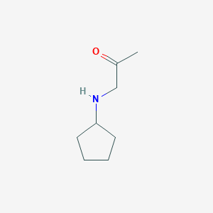 molecular formula C8H15NO B13237508 1-(Cyclopentylamino)propan-2-one 