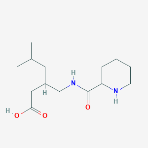 5-Methyl-3-{[(piperidin-2-yl)formamido]methyl}hexanoic acid