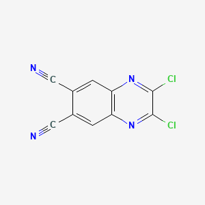 molecular formula C10H2Cl2N4 B13237552 2,3-Dichloroquinoxaline-6,7-dicarbonitrile 