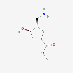 Methyl (3R,4R)-3-(aminomethyl)-4-hydroxycyclopentane-1-carboxylate