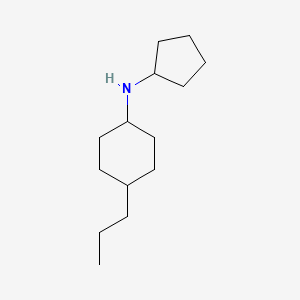 molecular formula C14H27N B13237618 N-cyclopentyl-4-propylcyclohexan-1-amine 