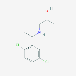 molecular formula C11H15Cl2NO B13237619 1-{[1-(2,5-Dichlorophenyl)ethyl]amino}propan-2-ol 