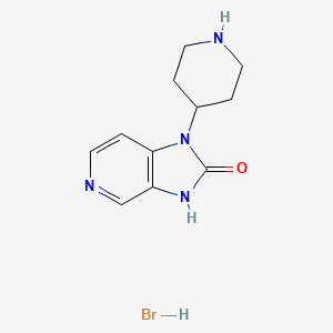 molecular formula C11H15BrN4O B13237648 1-(Piperidin-4-yl)-1H,2H,3H-imidazo[4,5-c]pyridin-2-one hydrobromide 