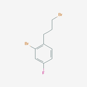 molecular formula C9H9Br2F B13237659 2-Bromo-1-(3-bromopropyl)-4-fluorobenzene 