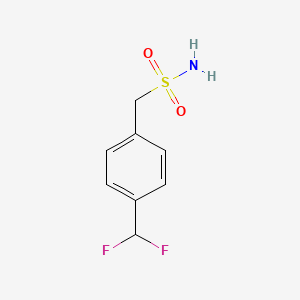 molecular formula C8H9F2NO2S B13237670 [4-(Difluoromethyl)phenyl]methanesulfonamide 