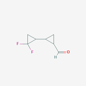 2-(2,2-Difluorocyclopropyl)cyclopropane-1-carbaldehyde