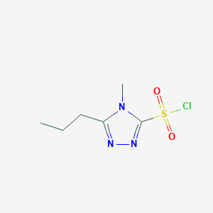 molecular formula C6H10ClN3O2S B13237697 4-methyl-5-propyl-4H-1,2,4-triazole-3-sulfonyl chloride 