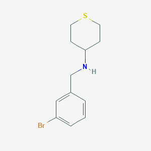 N-[(3-bromophenyl)methyl]thian-4-amine