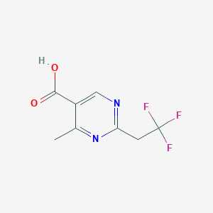 molecular formula C8H7F3N2O2 B13237734 4-Methyl-2-(2,2,2-trifluoroethyl)pyrimidine-5-carboxylic acid 