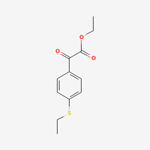 molecular formula C12H14O3S B1323774 4-(乙硫基)苯甲酰甲酸乙酯 CAS No. 300355-73-1