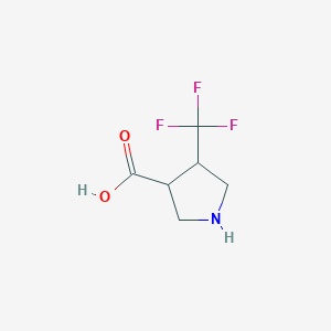 molecular formula C6H8F3NO2 B13237744 4-(Trifluoromethyl)pyrrolidine-3-carboxylic acid 