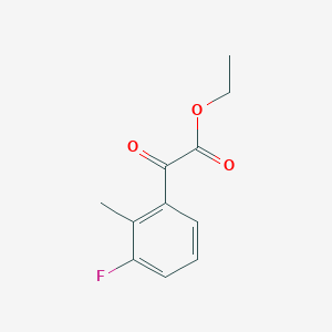 molecular formula C11H11FO3 B1323777 3-氟-2-甲基苯甲酰甲酸乙酯 CAS No. 951888-55-4